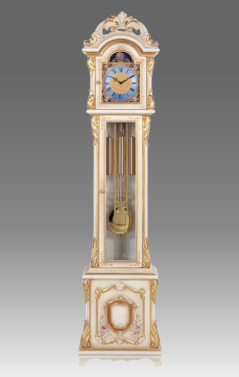 Wooden Grandfather Clock Made in Italy Luxury Timeless Watch