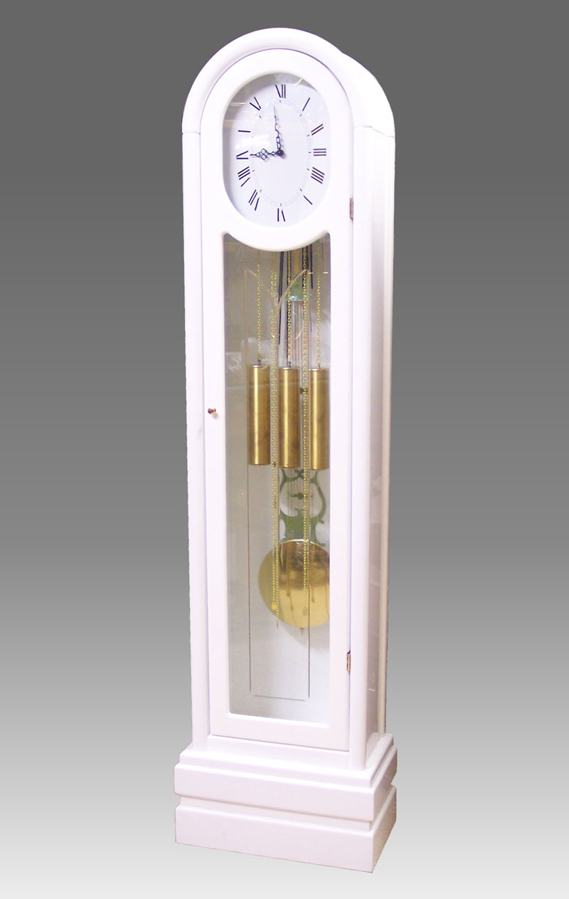 Modern Grandfather Clock Made in Italy Wooden White